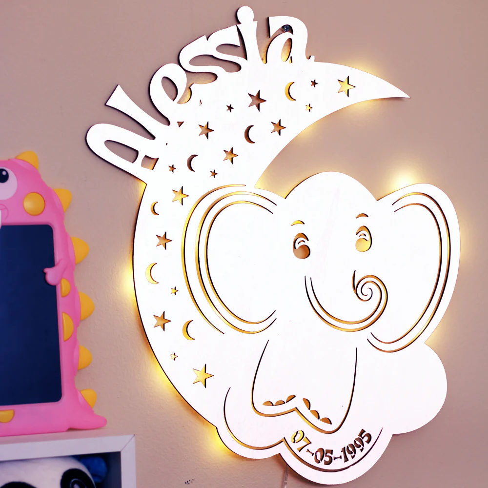 Lampada A Forma di Animale Elefante A Parete Luce Led - Image 4