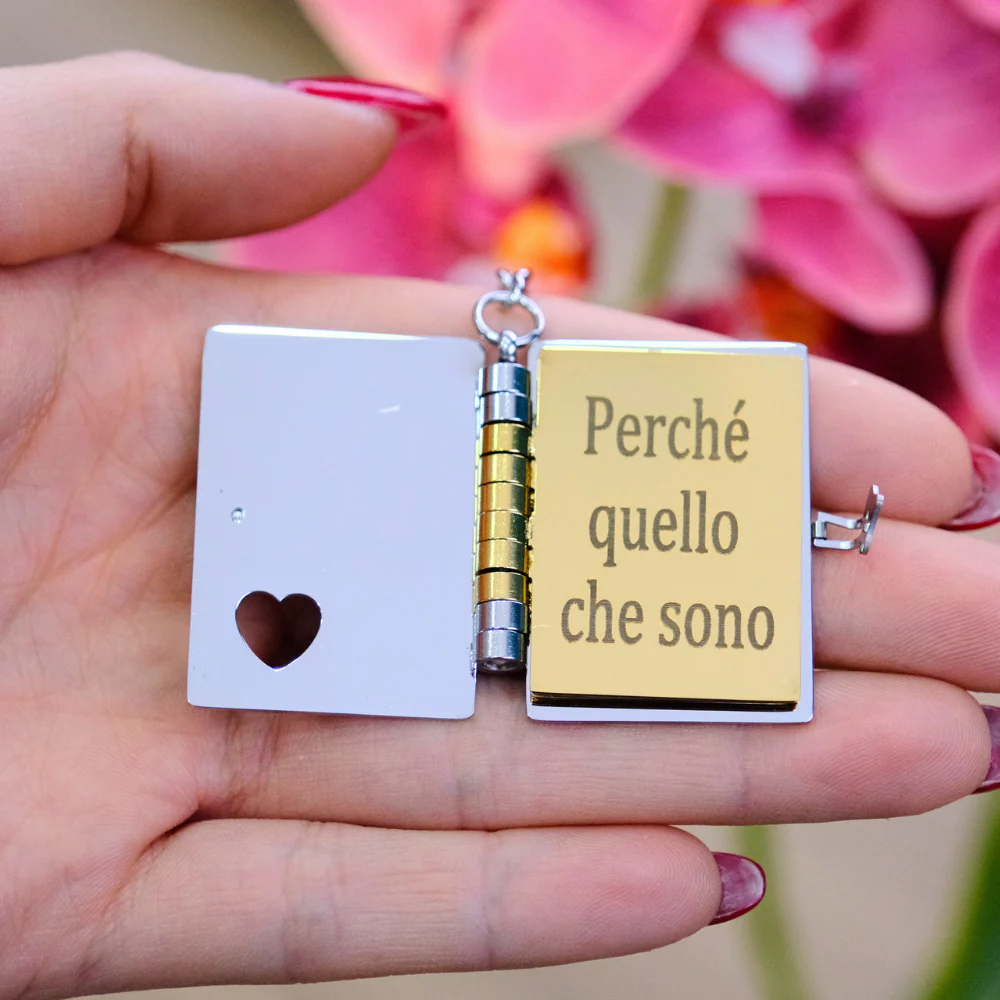 Portachiavi/Collana Book ~ Frase mamma  Quello che sono lo devo a te - Image 2