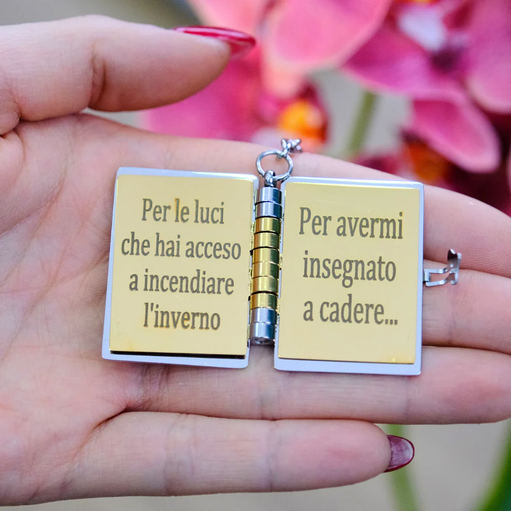Portachiavi/Collana Book ~ Frase mamma  Quello che sono lo devo a te - Image 4