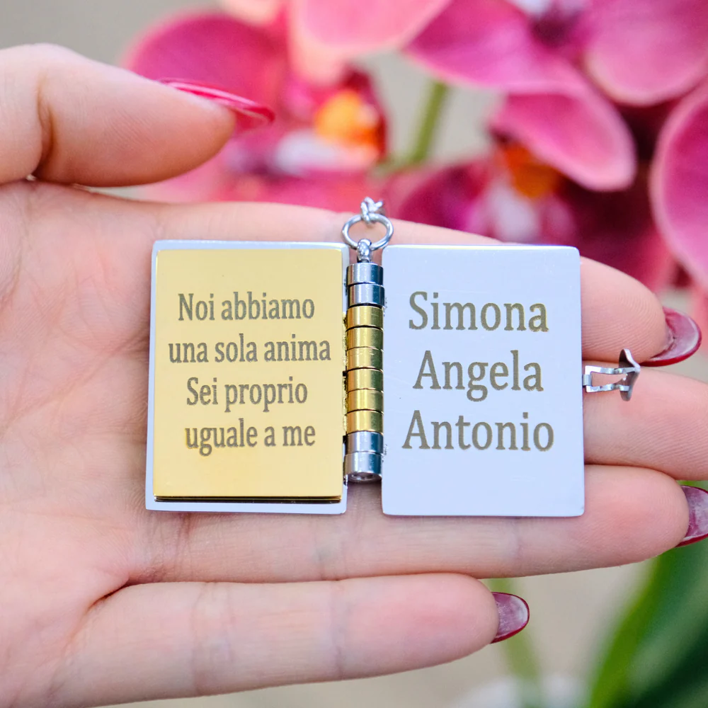 Portachiavi/Collana Book ~ Frase mamma  Tu c'eri quando non c'era nessuno... - Image 5